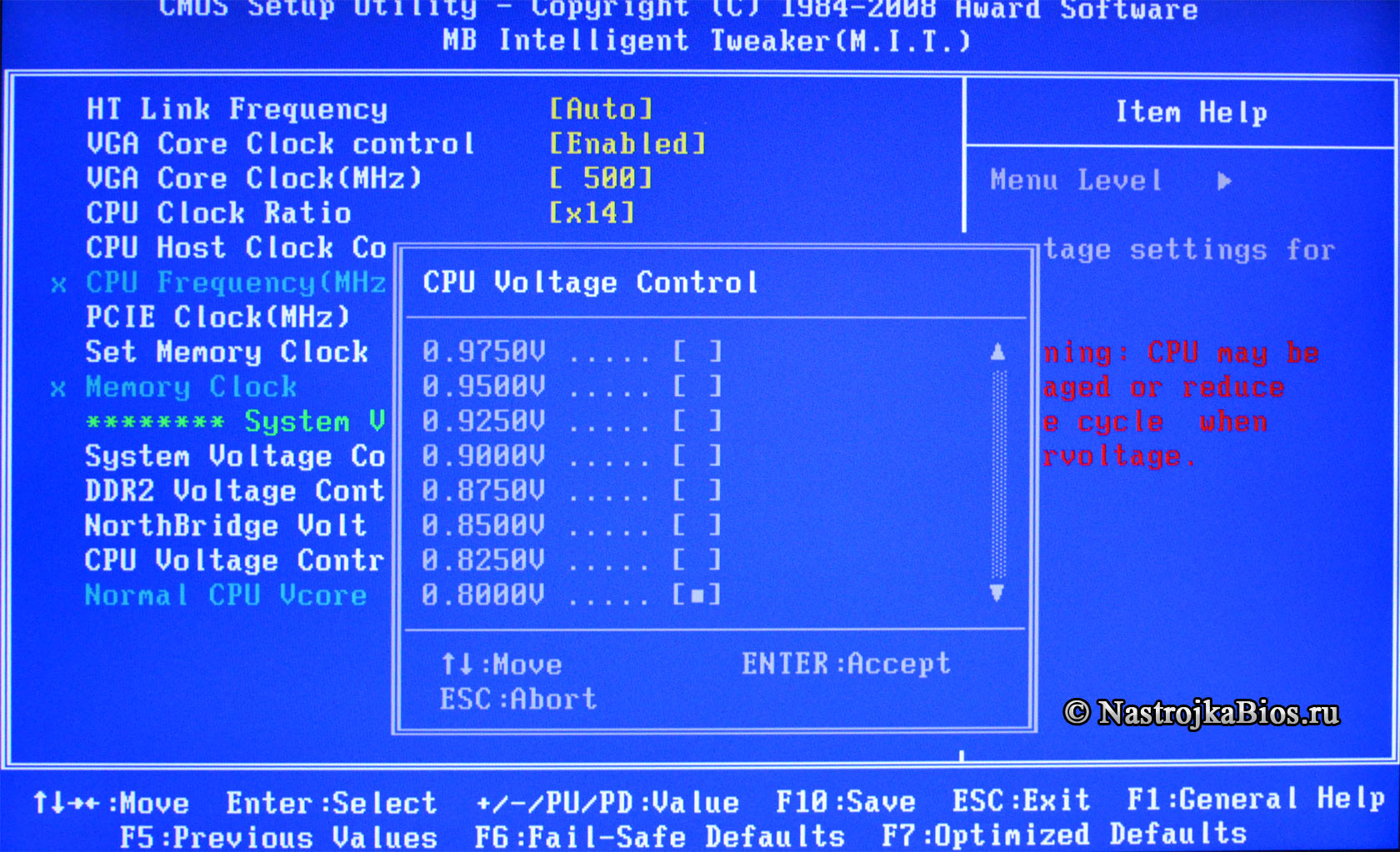 CPU VCore Voltage - CPU Voltage Control