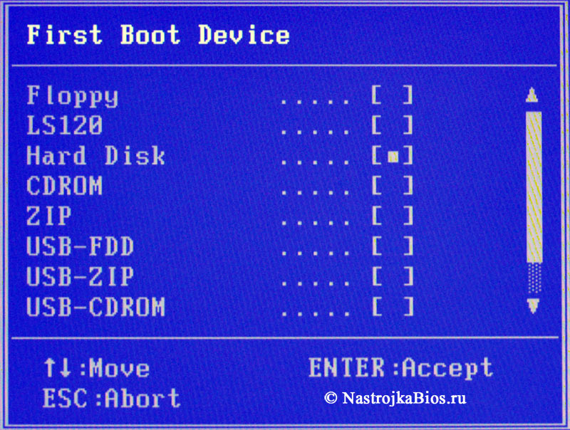 Что значит «Reboot and select board device»?